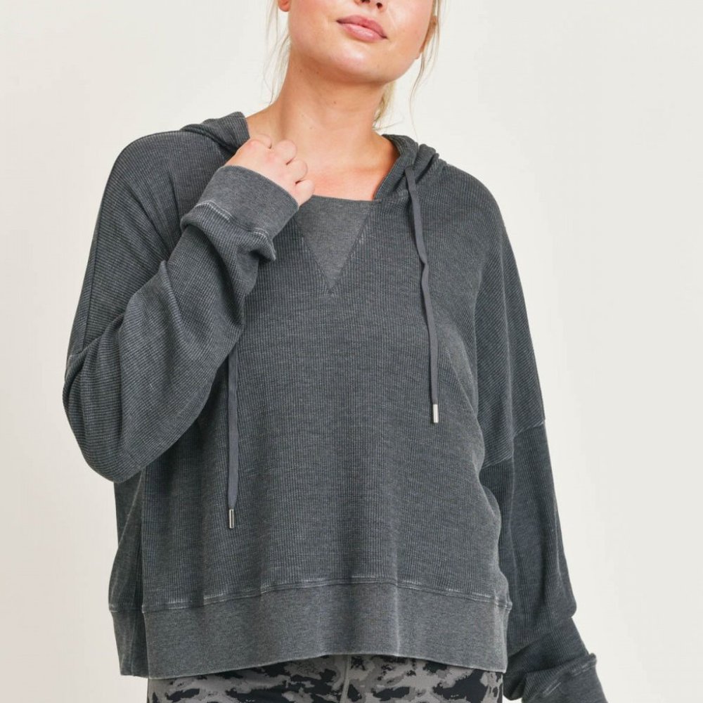 The Karma Hoodie-Curvy Charcoal